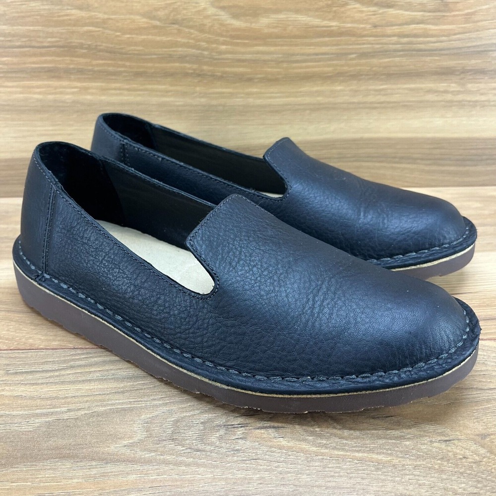 L.L. Bean Black Leather Slip-On Flats